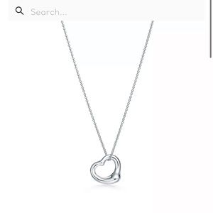 Tiffany&Co open heart pendant necklace